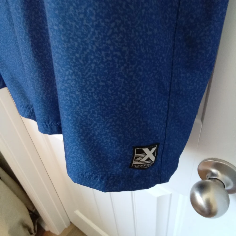 Men's Blue ZeroXposur Compression Swim Trunks Size XXL